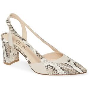 AGL ATTILIO GIUSTI LEOMBRUNI Slingback Pointed Toe Pumps Shoes Size 39